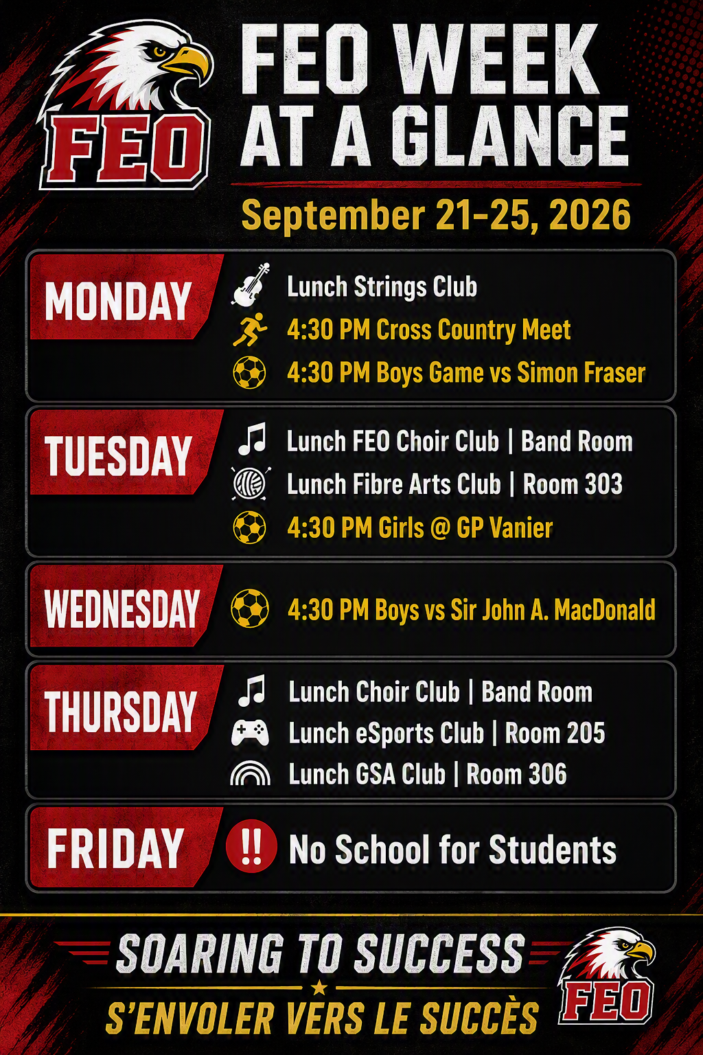 Week at a Glance Sept21-25
